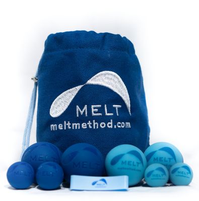 MELT Method Hand & Foot Therapy Ball Kit w/ Sensory FasciaPoint - Therapy Massage Ball Set and Massage Roller for Plantar Fasciitis, Trigger Point, & Myofascial Release - Hand & Foot Roller Massager